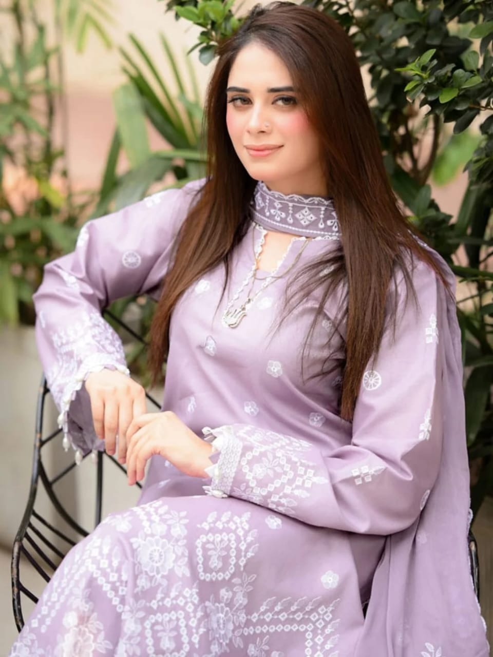 3 piece-Cotton Lawn Embroidered